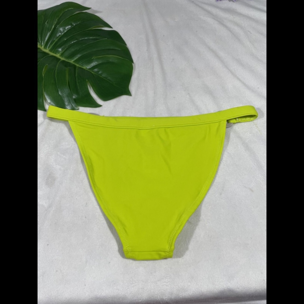 NWT $26 Topshop Ring High Leg Bikini Bottoms in Lime Green [SZ 10 US } - Picture 10 of 12
